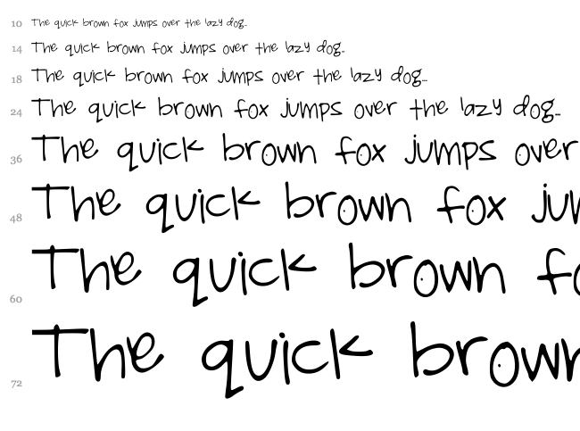Shelby Print font waterfall