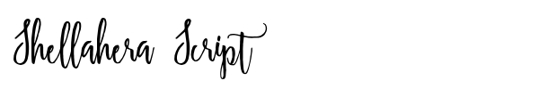 Shellahera Script font preview