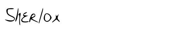 Sherlox font
