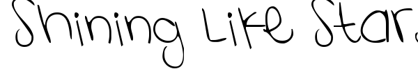 Shining Like Stars font