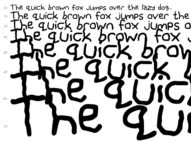 Shiver font waterfall