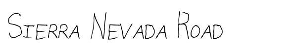 Sierra Nevada Road font preview