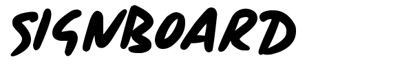 Signboard font preview