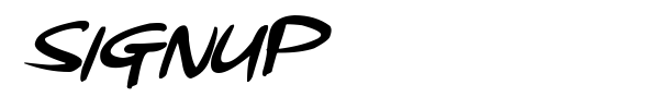 Signup font