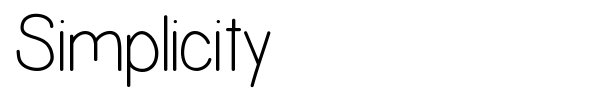 Simplicity font