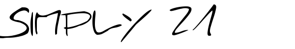 Simply 21 font
