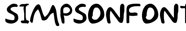 Simpsonfont font preview