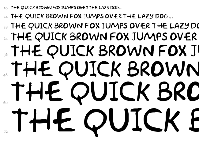 Simpsonfont font waterfall