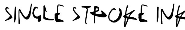 Single Stroke Inks font