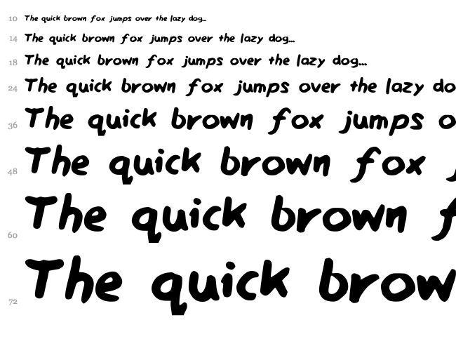 Sketchy font waterfall