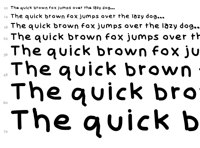 Skidoo font waterfall