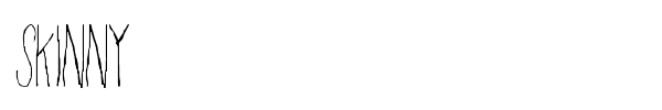 Skinny font