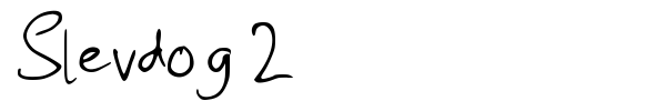 Slevdog 2 font