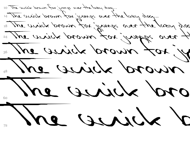 Slipstream Sweetheart font waterfall