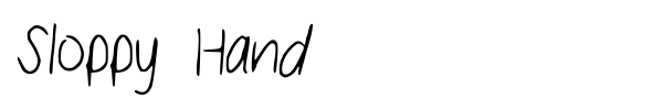 Sloppy Hand font
