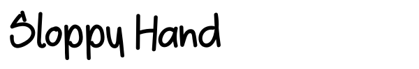 Sloppy Hand font