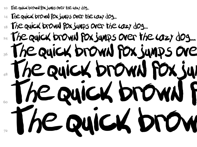 SML Fat Marker font waterfall