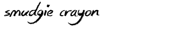 Smudgie Crayon font
