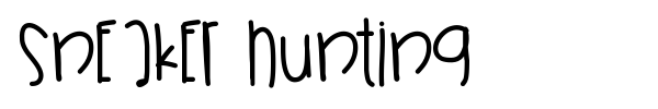 Sneaker Hunting font preview