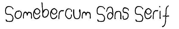 Somebercum Sans Serif font preview