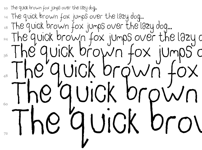 Somebercum Sans Serif font waterfall