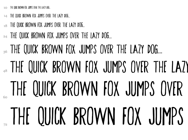 Songbird font waterfall