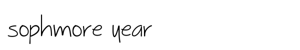 Sophmore Year font
