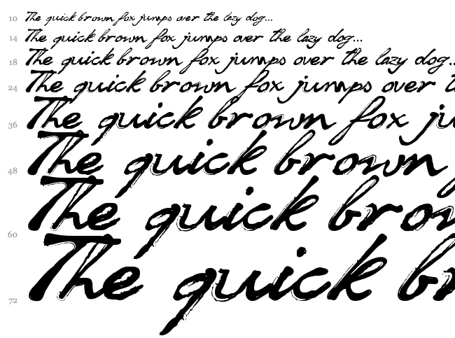 Soul Handwriting font waterfall