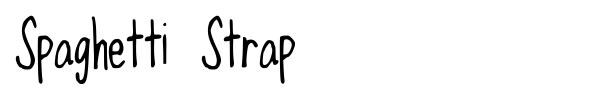 Spaghetti Strap font