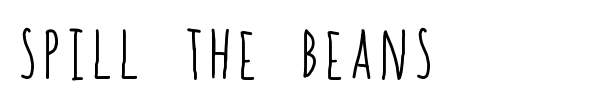 Spill the Beans font