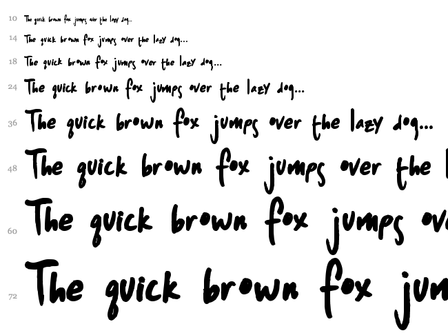 Splurge font waterfall