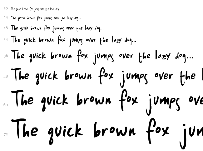 Splurge font waterfall