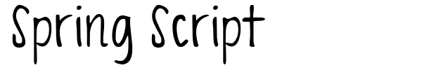 Spring Script font