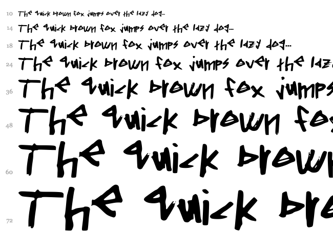 Squared Off font waterfall