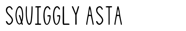 Squiggly Asta font