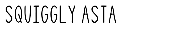 Squiggly Asta font preview