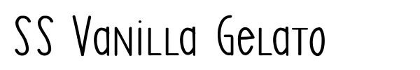SS Vanilla Gelato font