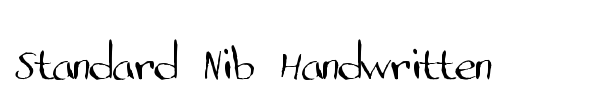 Standard Nib Handwritten font