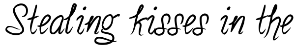Stealing kisses in the moon light font