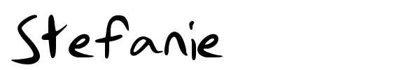Stefanie font