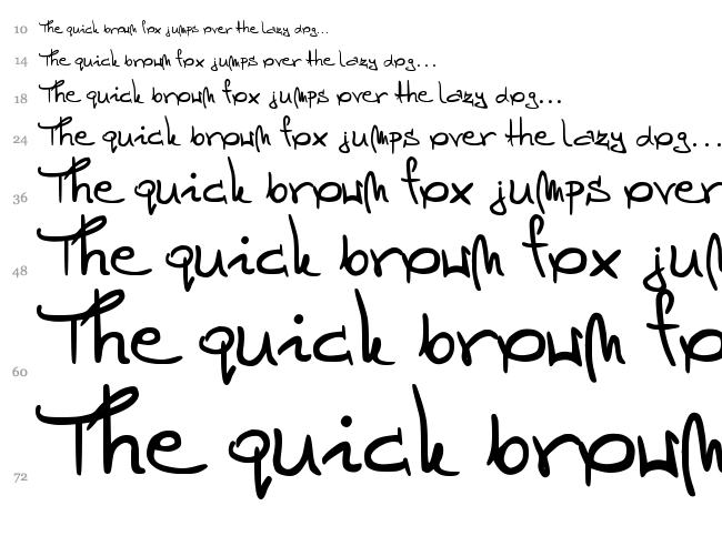 Stellina font waterfall
