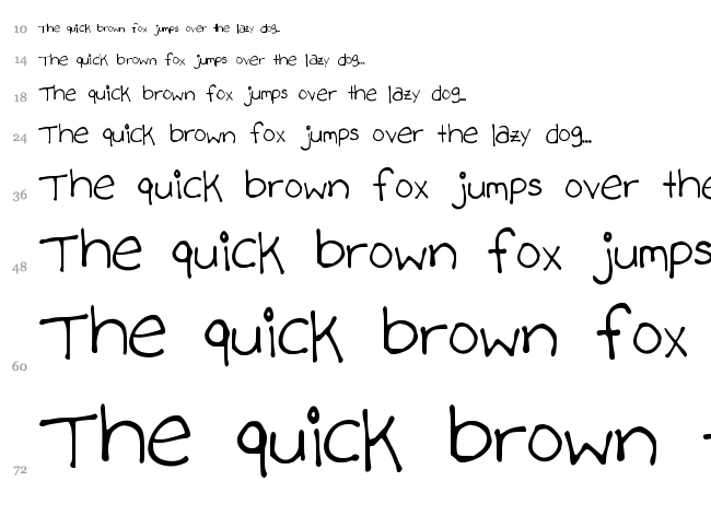 Stephanieee font waterfall