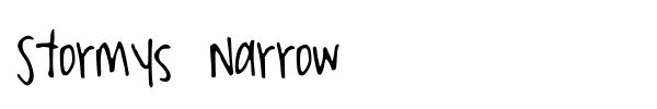 Stormys Narrow font