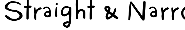 Straight & Narrow font