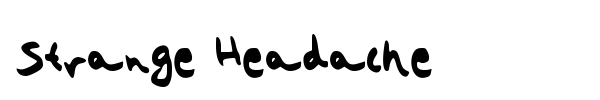 Strange Headache font