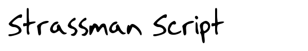 Strassman Script font
