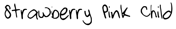 Strawberry Pink Child font