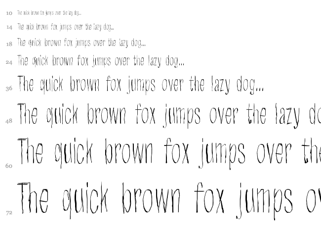 Strawobbly font waterfall