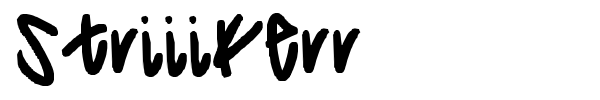 Striiikerr font