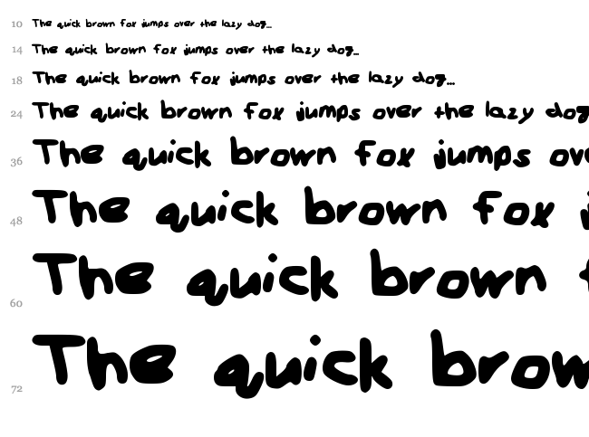 Strike A Pose font waterfall